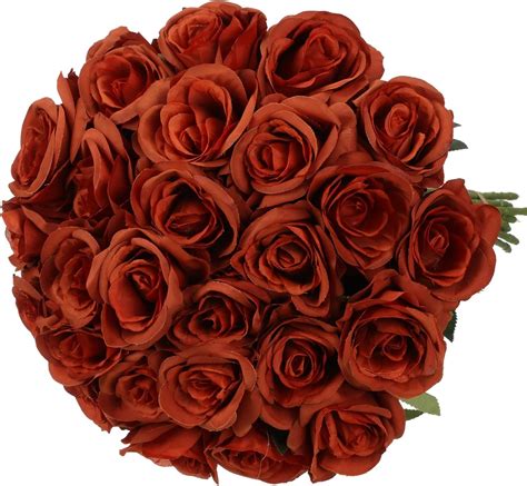 Amazon.com: Jutom 30 Pcs Artificial Roses Flowers Faux Rose Stems for ...