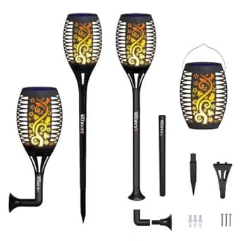 CARTER ENERGY Solar Light For Garden | Solar Flickering Flame Light ...