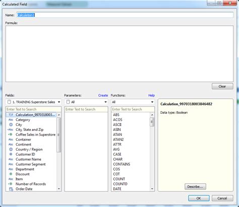 Image result for Tableau Calculated Field Guide Dates