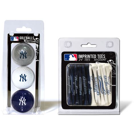 New York Yankees Three-Pack Golf Ball & 50-Golf Tee Set