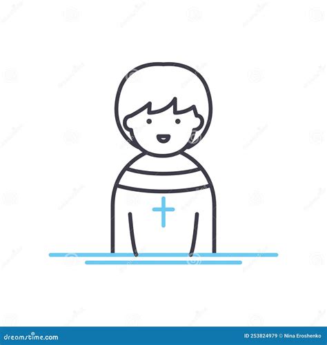 Priest Line Icon, Outline Symbol, Vector Illustration, Concept Sign Stock Vector - Illustration ...