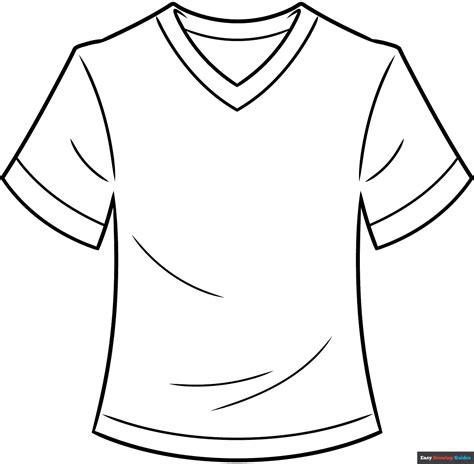 How to Draw a T-Shirt Outline - Really Easy Drawing Tutorial