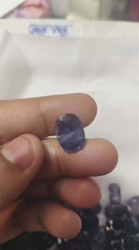 Iolite Stone | Neeli Stone | 8 ratti | With Certificate – Vedic Crystals