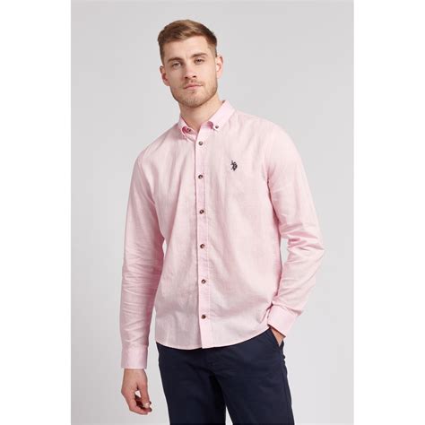 US Polo Assn | Linen Shirt | Patterned Shirt - Long Sleeve ...