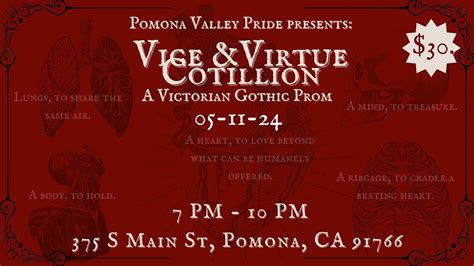 Vice & Virtue Cotillion A Victorian Gothic Prom, 375 S Main St, Pomona ...