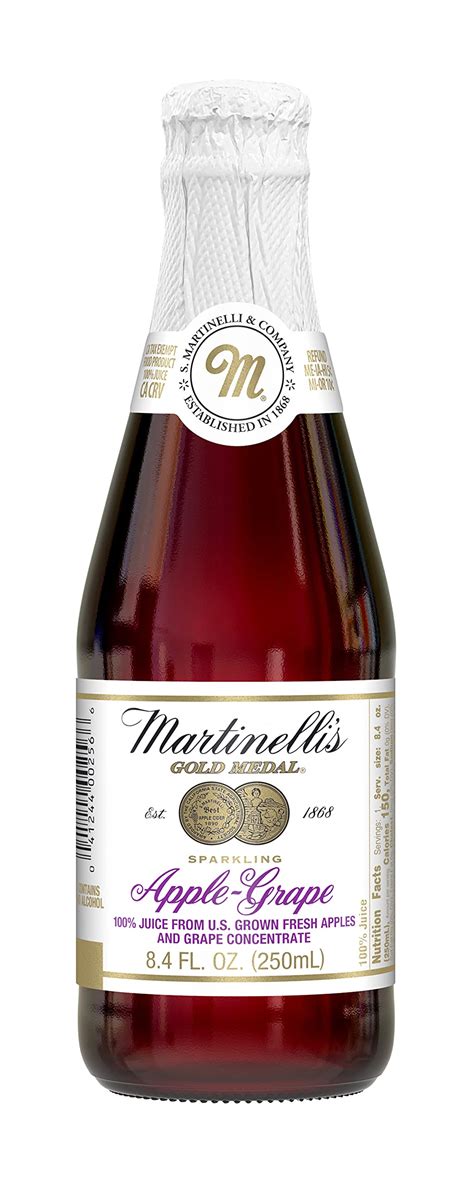 Buy Martinelli's Gold Medal Sparkling Apple Grape Juice, 8.4 oz bottle ...