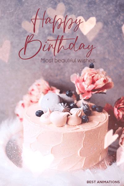 Beautiful birthday cake gif for her - Artofit