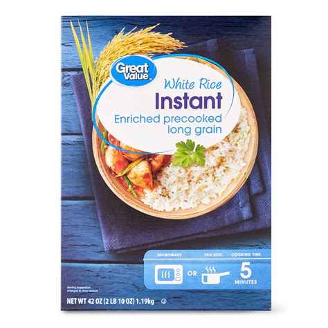(8 pack) Great Value Instant White Rice, 42 oz (Shelf Stable) - Walmart.com