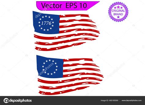 Betsy Ross 1776 Stars Distressed Flag Star Flag 1776 Flag Stock Vector ...
