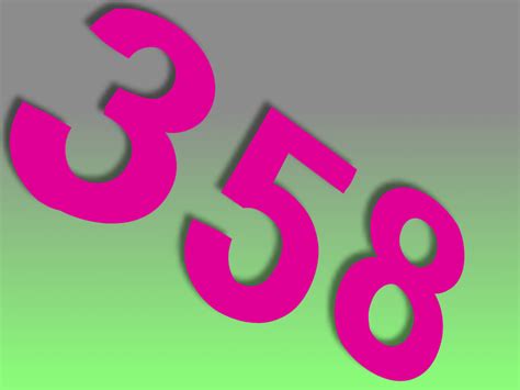 Alfabeto de fuente vectorial de 358 números. número 358 con elemento ...