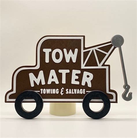 Tow Mater Towing and Salvage Inspired Cars Disneyland/radiator Springs Disney/pixar Sign ...