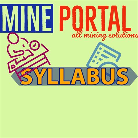 NCL-2022 MINING SIDAR EXAM SYLLABUS & EXAM PATTERN | Mine Portal ...