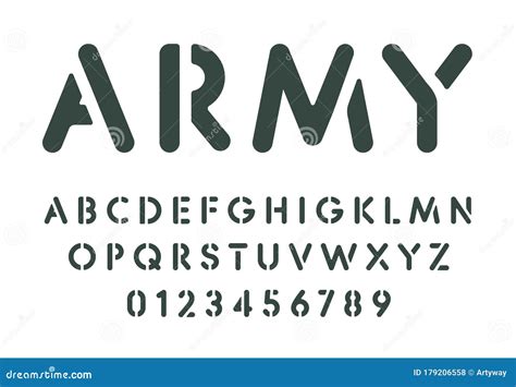 Military Stencil Letters