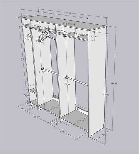 Closet System Dimensions at Alexander Kitchen blog