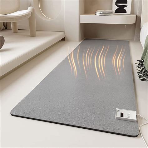 Amazon.com: MOFGOE Heated Floor Pad, Carbon Crystal Graphene Heated ...