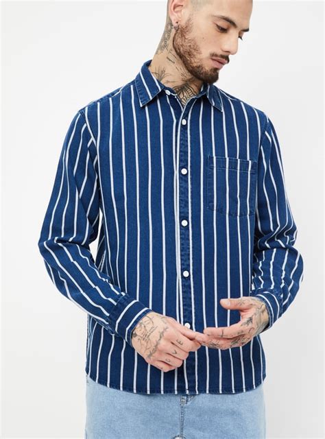 Buy Men Striped Regular Fit Shirt Online at just Rs. 1049.0 ...