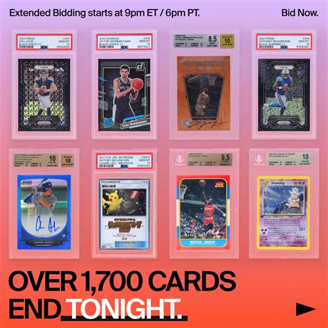 TONIGHT 🚨 Extended bidding on 1,400+ cards begins at 9 pm ET / 6 pm PT ...
