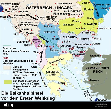 Balkan Peninsula 1914 Outline
