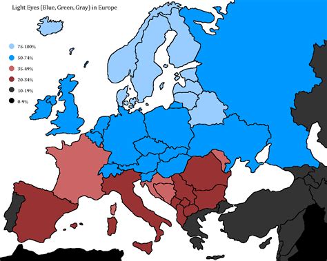 Image result for Eye Color Map Europe