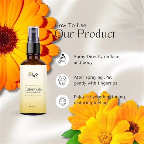 Calendula Hydrosol for Sensitive Skin & Redness | Soothing Toner – Kiyo ...