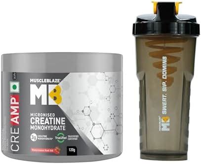 MuscleBlaze Micronised Creatine Monohydrate CreAMP Powder, Watermelon ...