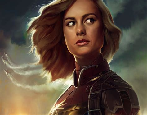 Brie Larson as Captain Marvel - Stunning HD Wallpaper by Dave Keenan