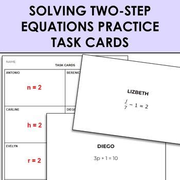 Image result for Solving Two-Step Equations Practice