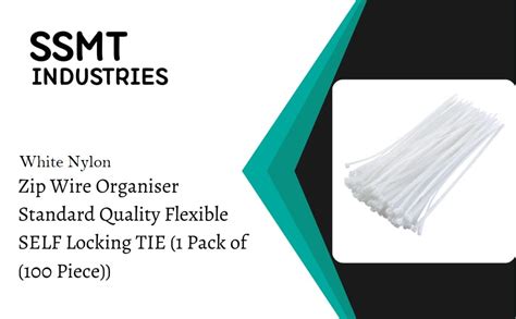 SSMT INDUSTRIES Cable Zip Ties Heavy Duty, (200MMx3)(Pack of 100Pcs ...