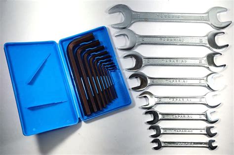 TAPARIA Set of 2 Hand Tool Combo (Open Spanner Set (DEP 08)/L-Key Set ...