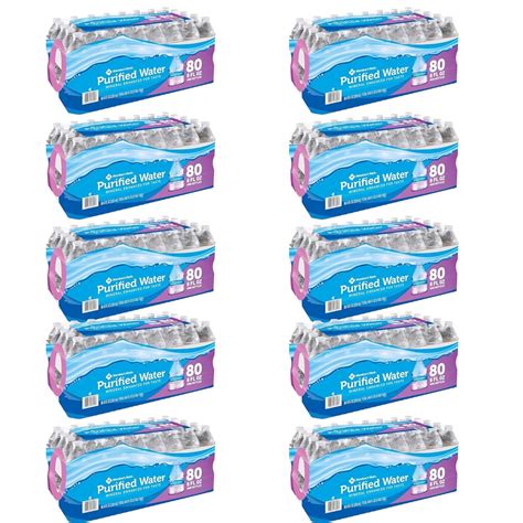 Amazon.com: PACK OF 10 Purified Water 8 oz. bottle, 80 pk -Small ...