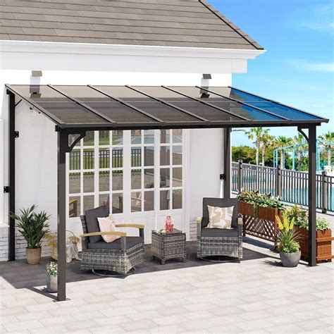 Amazon.com : MEISSALIVVE 8' x 12' Gazebo, Wall Mounted Gazebo, Lean to ...