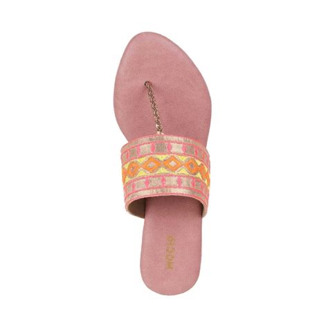 Buy Mochi Women Rose-Gold Ethnic Slip Ons Online | SKU: 32-444-52-36 ...
