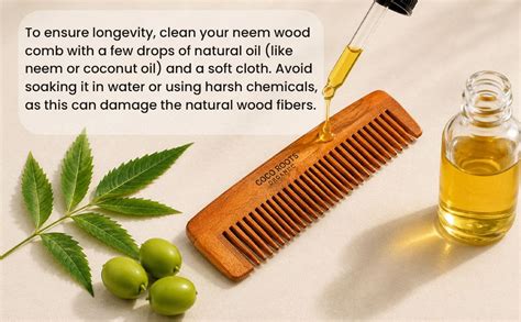 Buy Coco Roots Organic Neem Wood Comb (Full Bristles) Online at Low ...