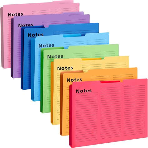 Shindel 16PCS Colored File Folders, Letter Size Lined, 1/3 Cut, 11.5 x ...