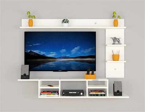 MACWUD Conor Wooden TV Entertainment Unit/Wall Set Top Box Shelf Stand ...