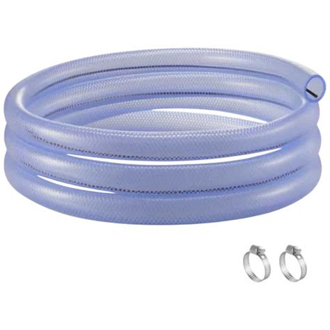 BZYXG34INCH1ETCOUV0-250408 Braided Clear Vinyl Tubing, 3/4 in. ID x 19/ ...