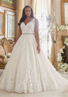 Plus Size Wedding Gowns by Lace On Tulle Gown Plus Size Wedding Dress Style Plus Size Wedding Gowns