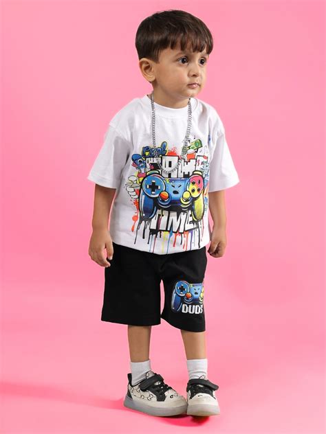 GAME TIME CO-ORD FOR BOYS & GIRLS (WHITE BLACK)