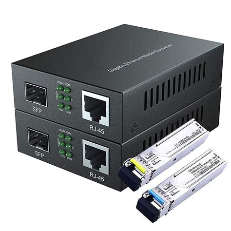 Hanutech Gigabit Ethernet To SFP Media Converter WIth 1.25G DDM Bidi ...