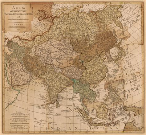 Asia, Divided Into Its Empires, Kingdoms and States, With Their General ...