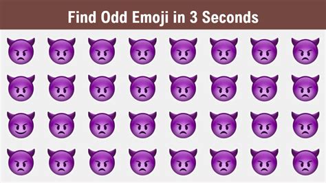 Seek and Find: Find the Odd Emoji in 3 Seconds