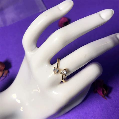 Double Diamond Heart Ring | Salty – Salty Accessories