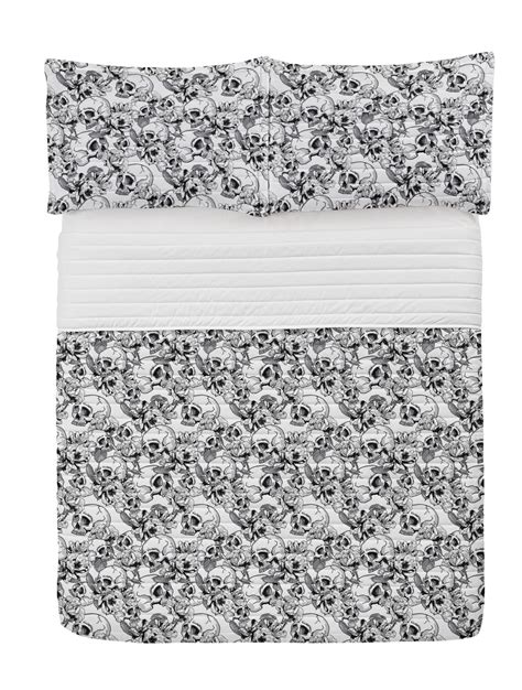Day of the Dead Microfiber Bedspread Set, Celebration Mexican Spanish ...