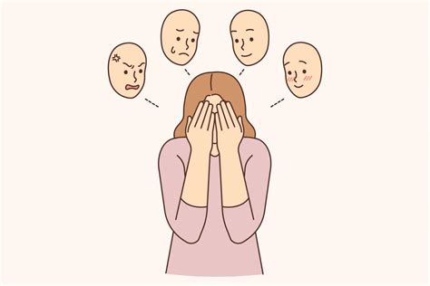 Distressed woman suffer from mood swings having personality disorder ...