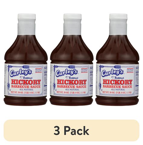(3 pack) Curley's Famous Original Hickory All Natural Barbecue Sauce 38 ...