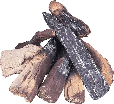 Buy HEXELE 8 Pieces Gas Fireplace Logs Set, Fake Faux Fireplace Logs ...