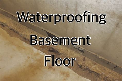 Waterproofing Basement Floor - Basement Waterproofing Scientists
