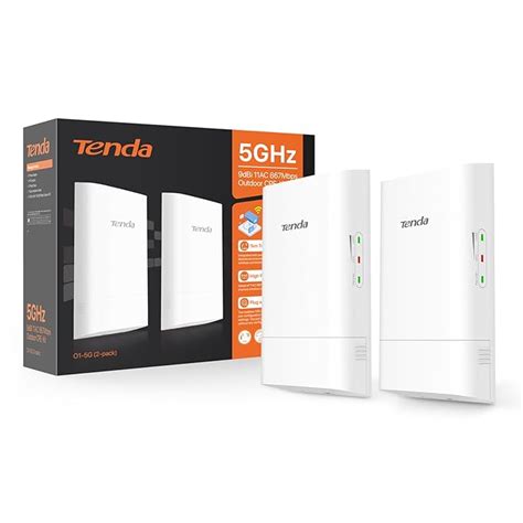 Tenda O1-5G Outdoor CPE Pre-Configured 2-Pack, Wireless Bridges, 5.8GHz ...