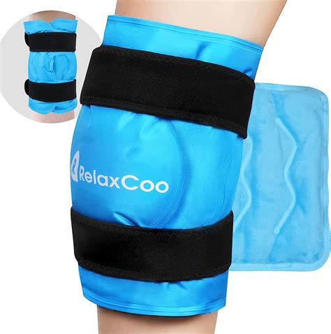 Amazon.com: RelaxCoo XXL Knee Ice Pack Wrap, Reusable Cold Pack for ...
