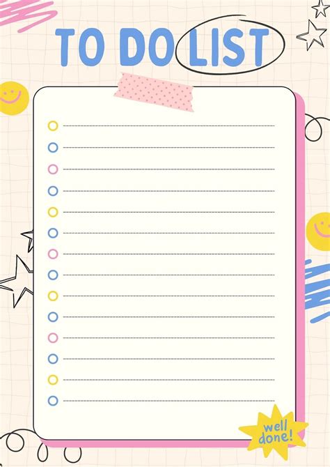 Printable To do list Template For Free – Free download and print for you.